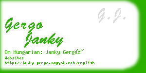 gergo janky business card